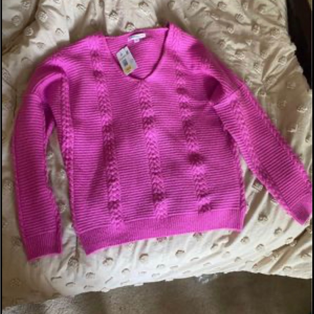 Warehouse One Fushia Sweater Large